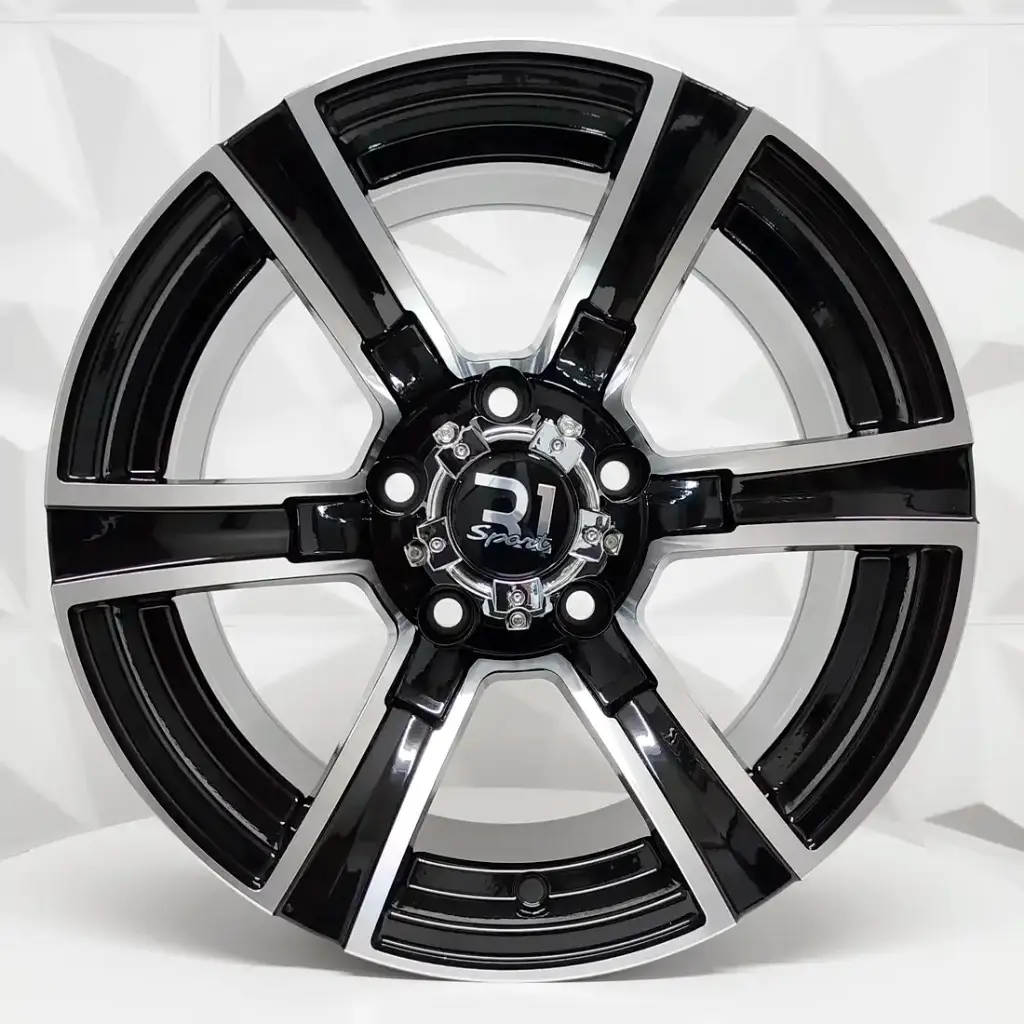 RIN 15X8 6-139.7 R1 SPORT 5968 BLACK MACHINE FACE ET0 CB108