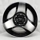 RIN 15X8 6-139.7 R1 SPORT DX020 BLACK MACHINE FACE ET0 CB106.1