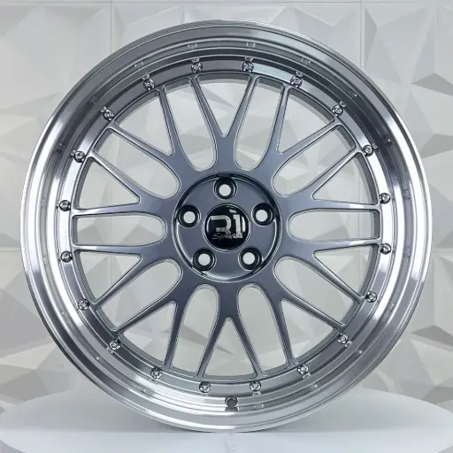 [184545R] RIN 18X9.5 5-100 R1 SPORT QC1120 GUNMETAL MACHINE LIP ET30 CB73.1